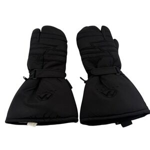 Marshall Racing Mens Black Thinsulate Lobster Mittens 3-Finger Ski Gloves M